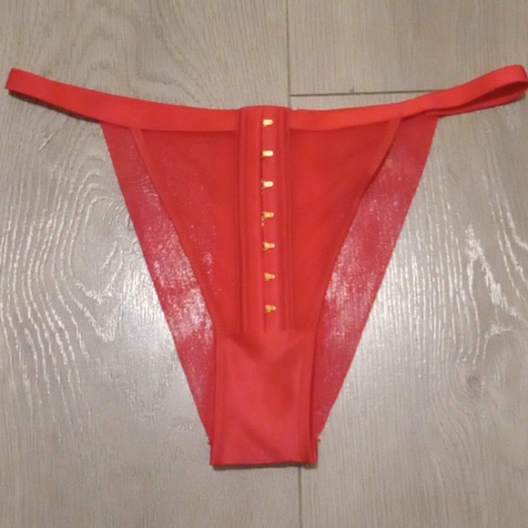 Victoria Secret-RED "Very Sexy"- Brazilian Slip Sheer- Mesh Panty-Small - Picture 6 of 10